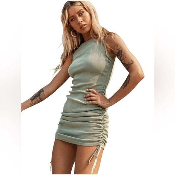 Lioness Dresses & Skirts - Lioness Military Minds Mini Dress - Sage Green Size XXS